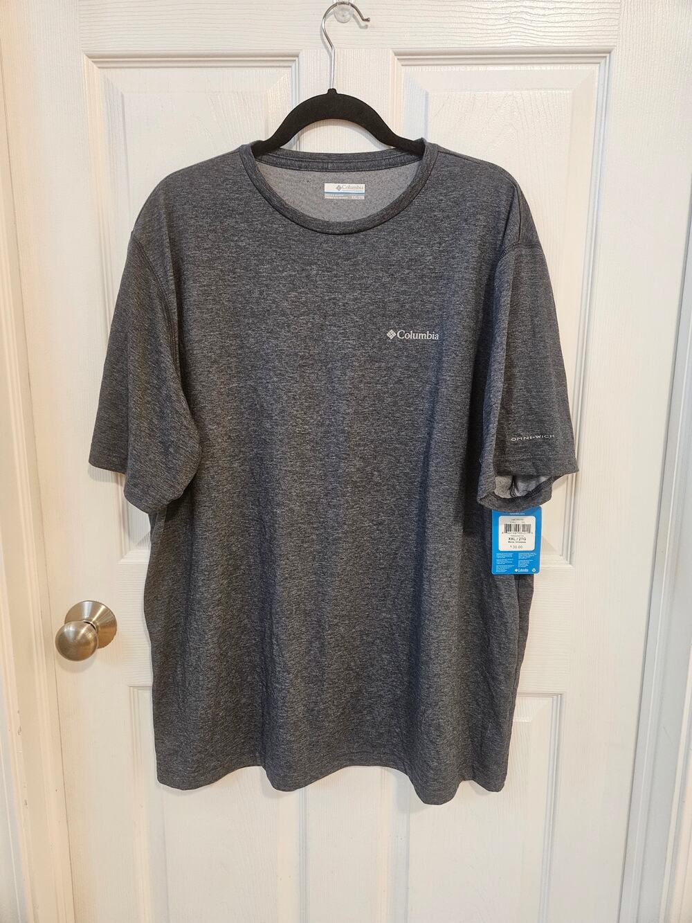 Columbia Thistletown Park Crew Men's XXL Gray Omni-Wick Performance Shirt NWT
